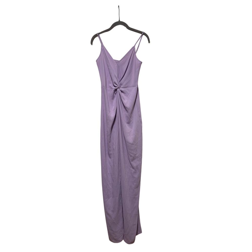 Amanda Uprichard Lavender Maxi Dress Small Twist Front Formal Wedding Guest - Picture 2 of 9